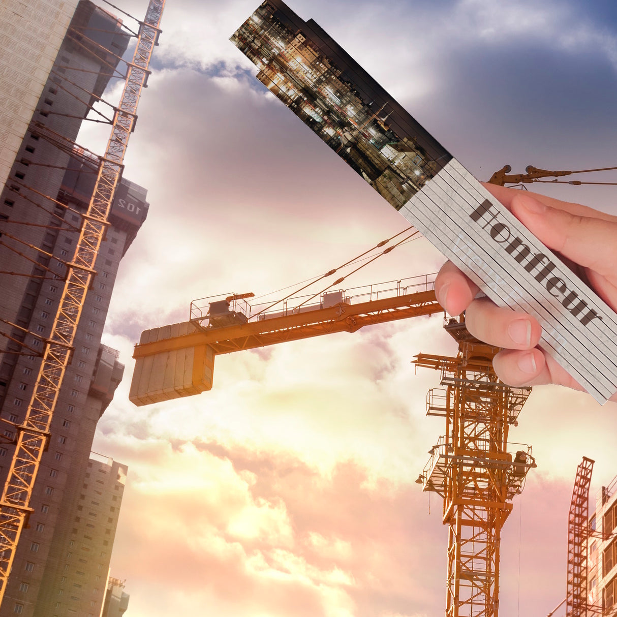 streetline Honfleur Vieux Bassin Meterstab aus Holz