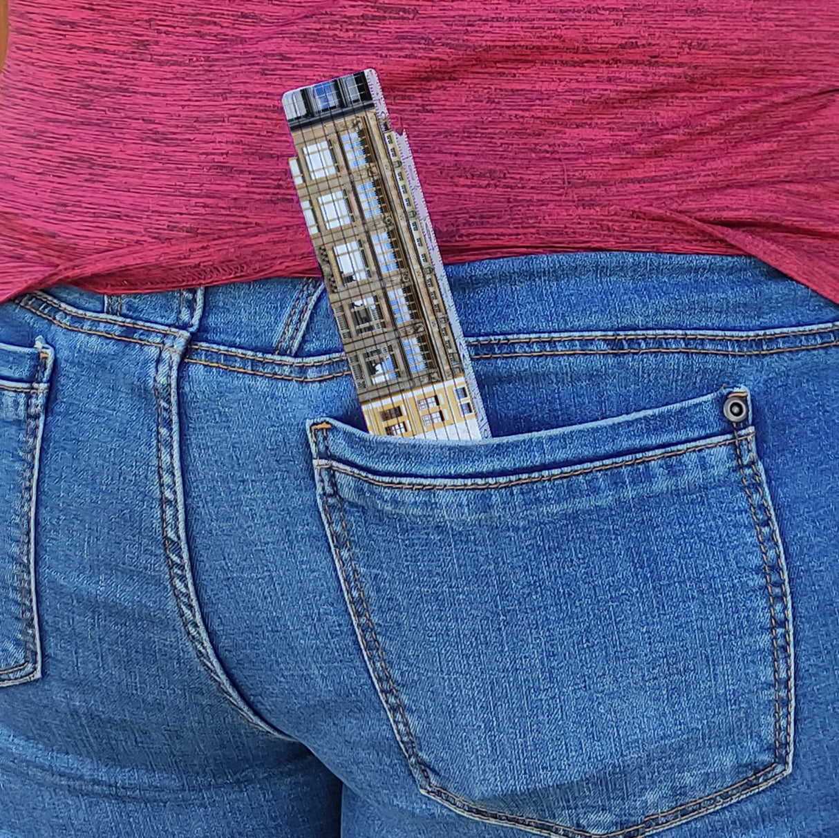 streetline Leipzig Mädlerpassage Meterstab aus Holz