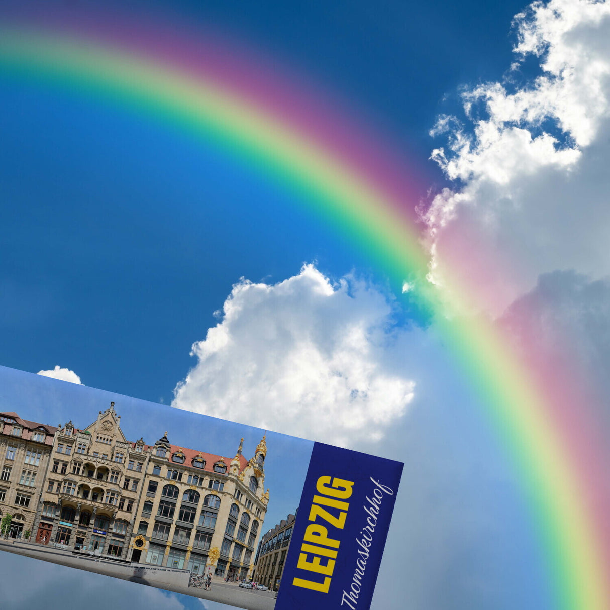 streetline LEIPZIG Thomaskirchhof Panorama Souvenir Magnet