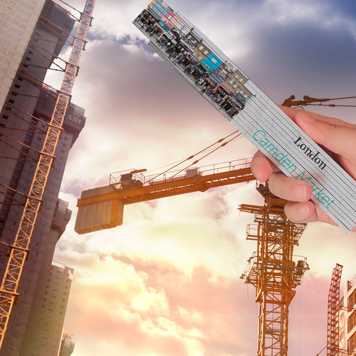 streetline London Camden Market Meterstab aus Holz