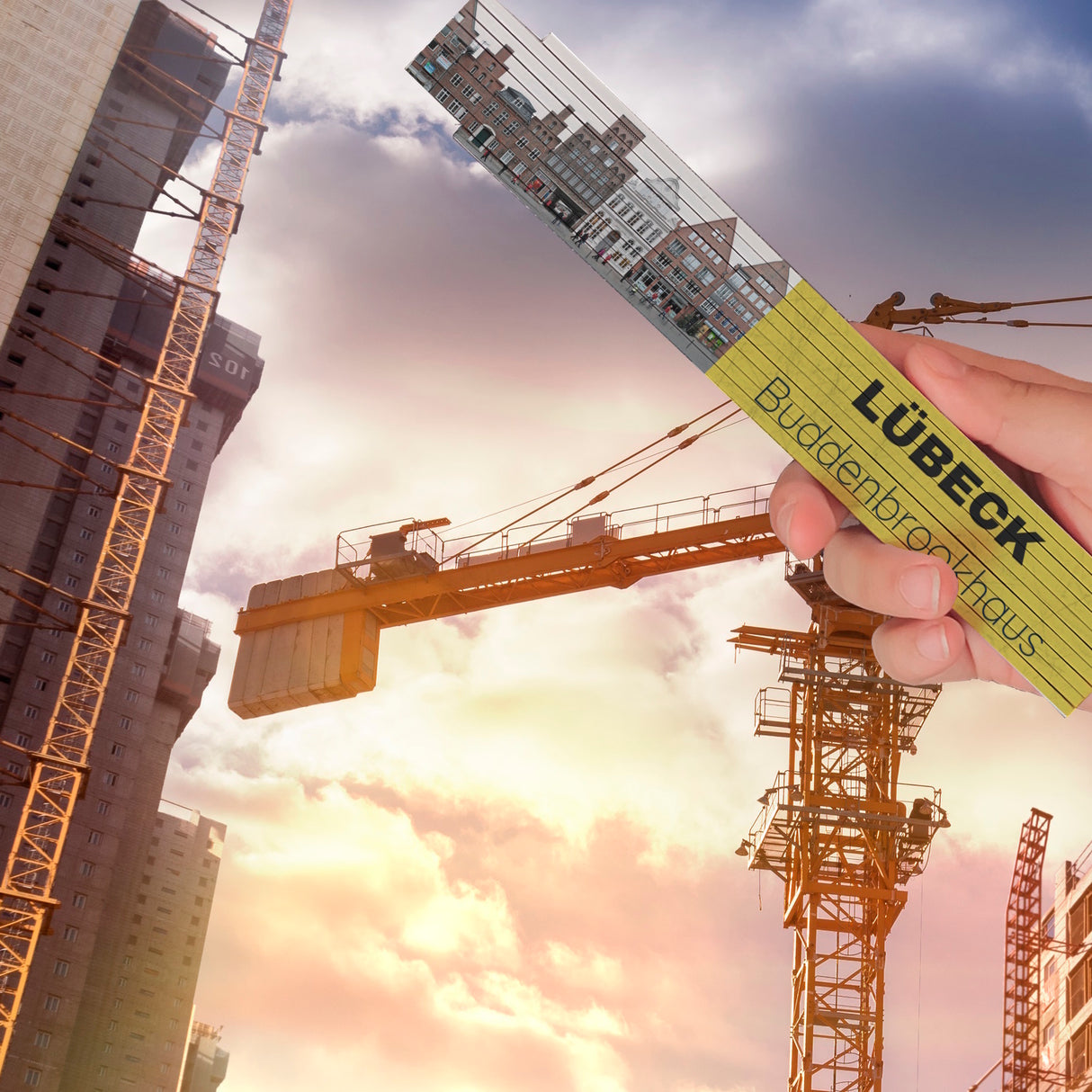 streetline LÜBECK Buddenbrookhaus Meterstab aus Holz