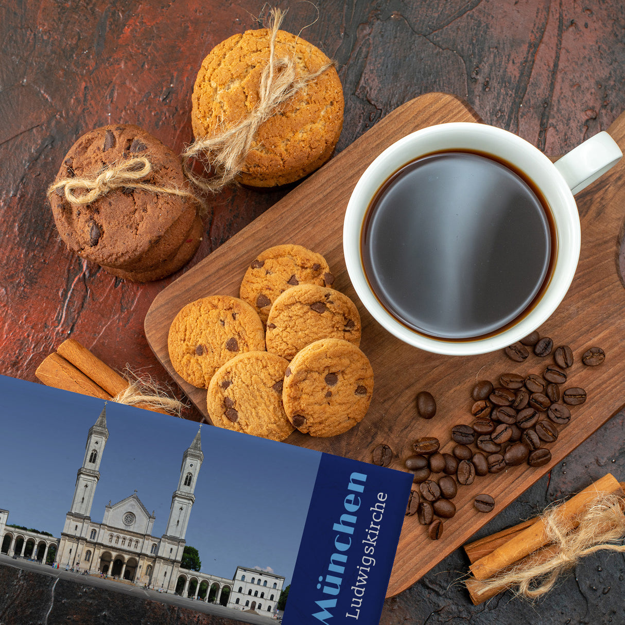 streetline München Ludwigskirche Panorama Souvenir Magnet