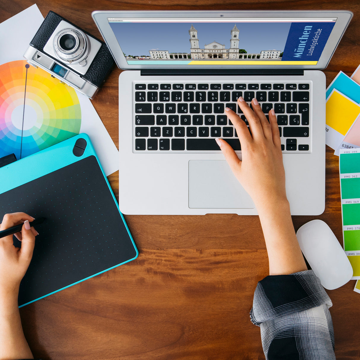 streetline München Ludwigskirche Panorama Souvenir Magnet