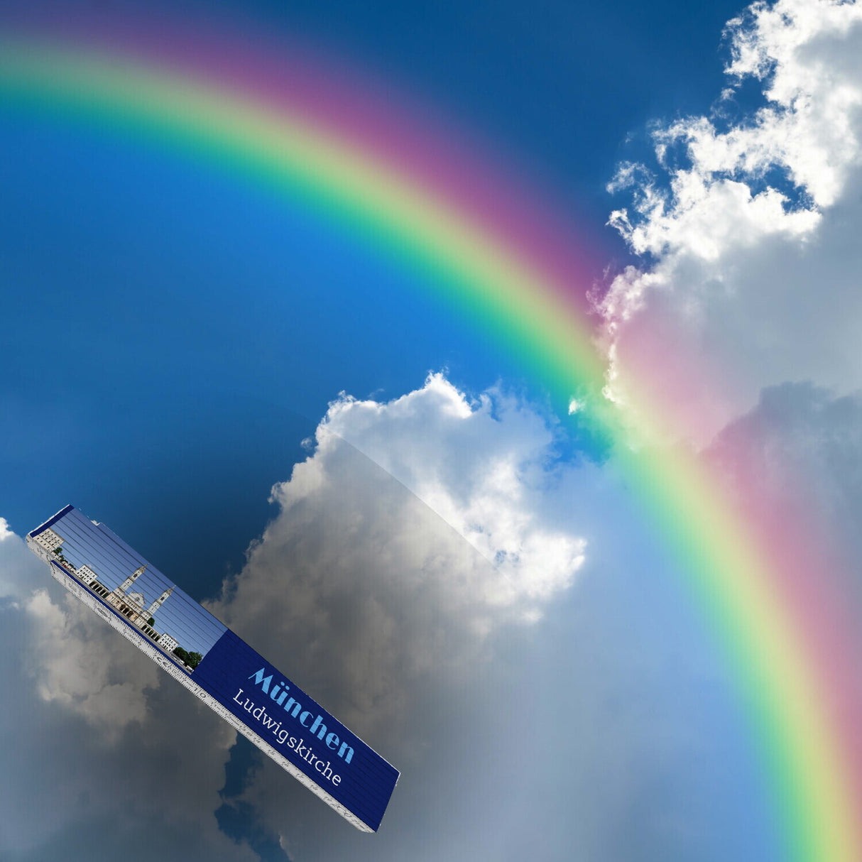 streetline München Ludwigskirche Meterstab aus Holz