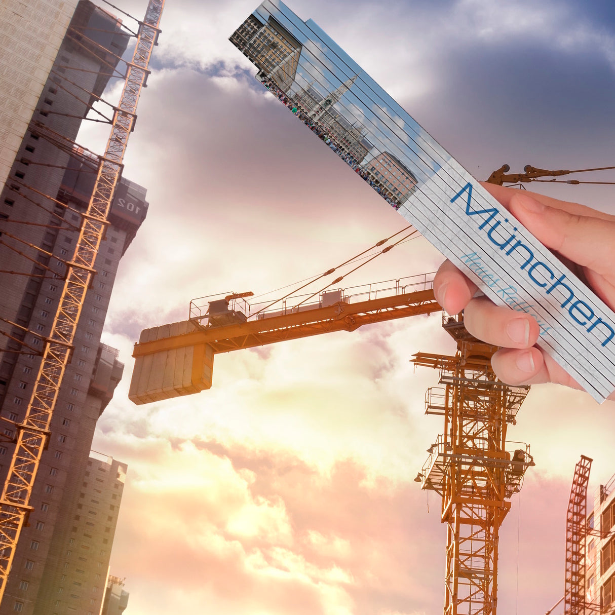 streetline München Neues Rathaus Meterstab aus Holz