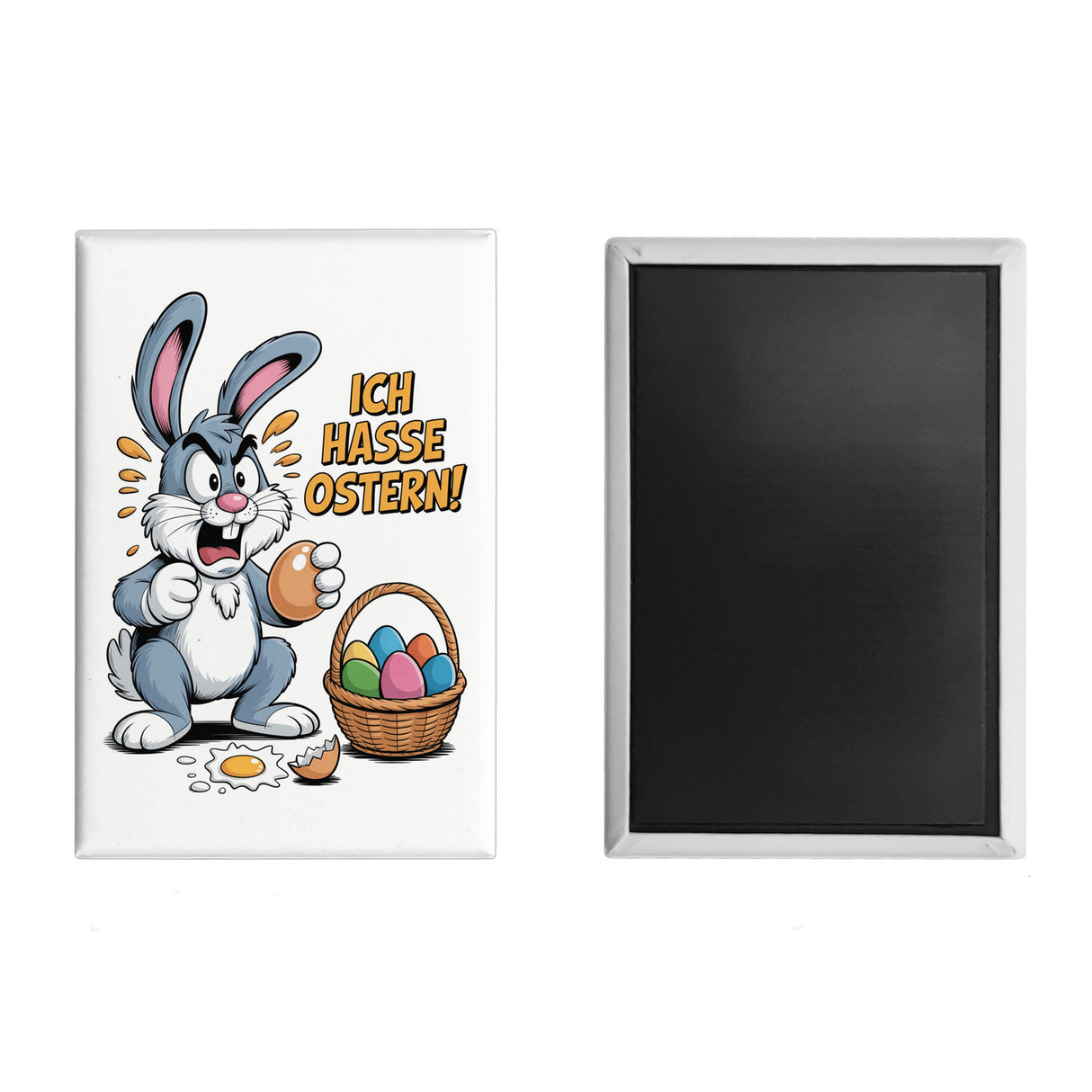 Ich hasse Ostern Souvenir Souvenir Magnet mit gestresstem Osterhasen