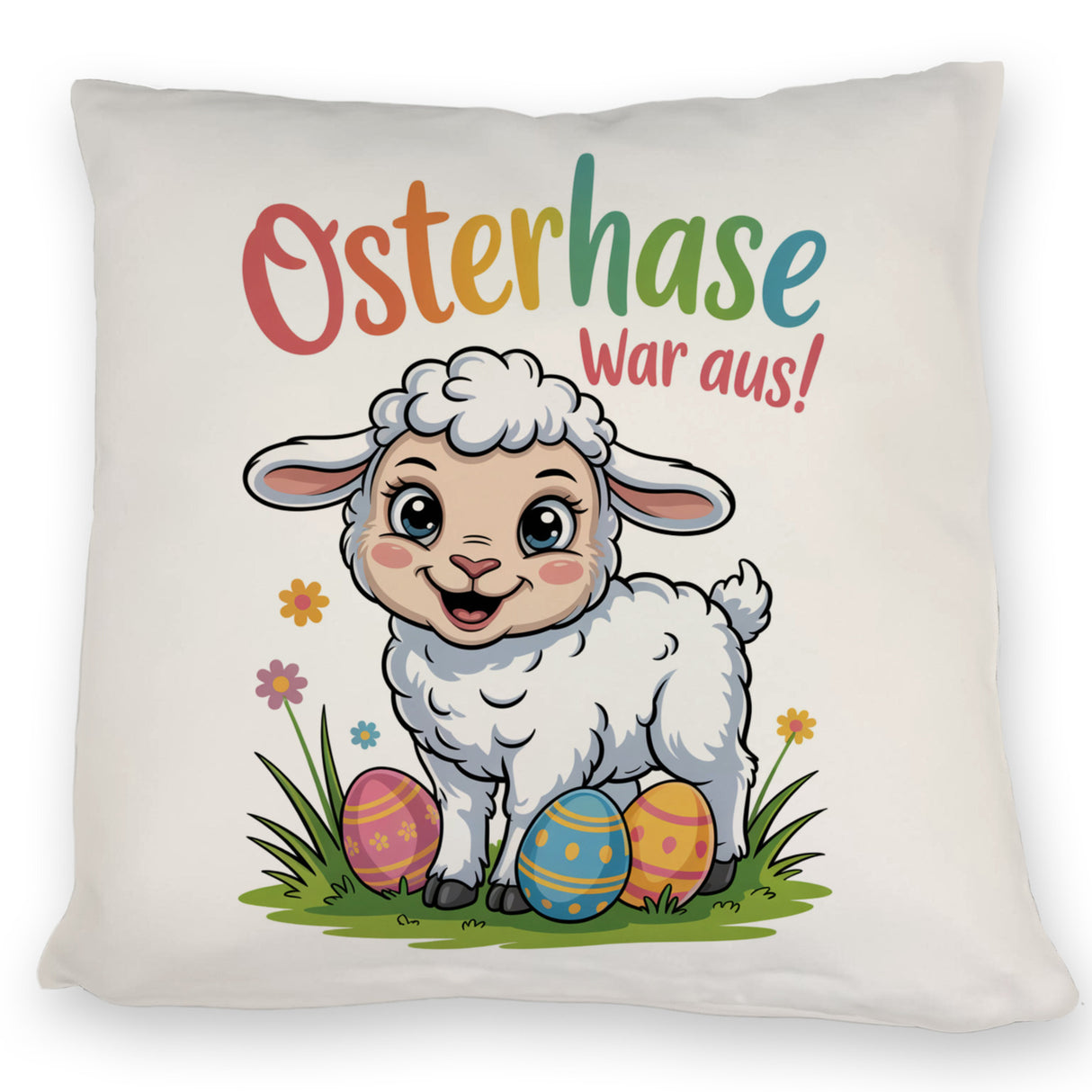 Osterlamm Kissen - Osterhase war aus
