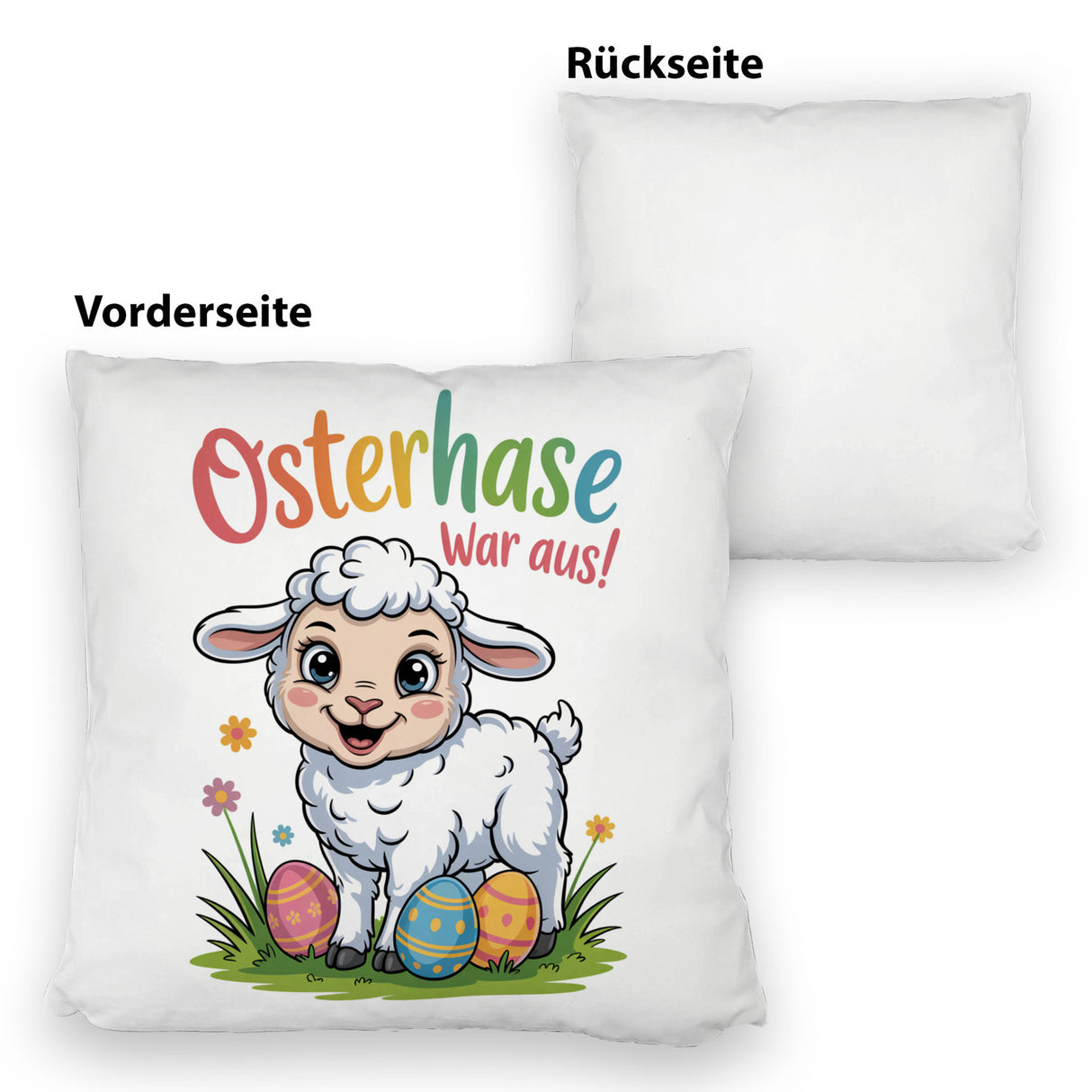 Osterlamm Kissen - Osterhase war aus