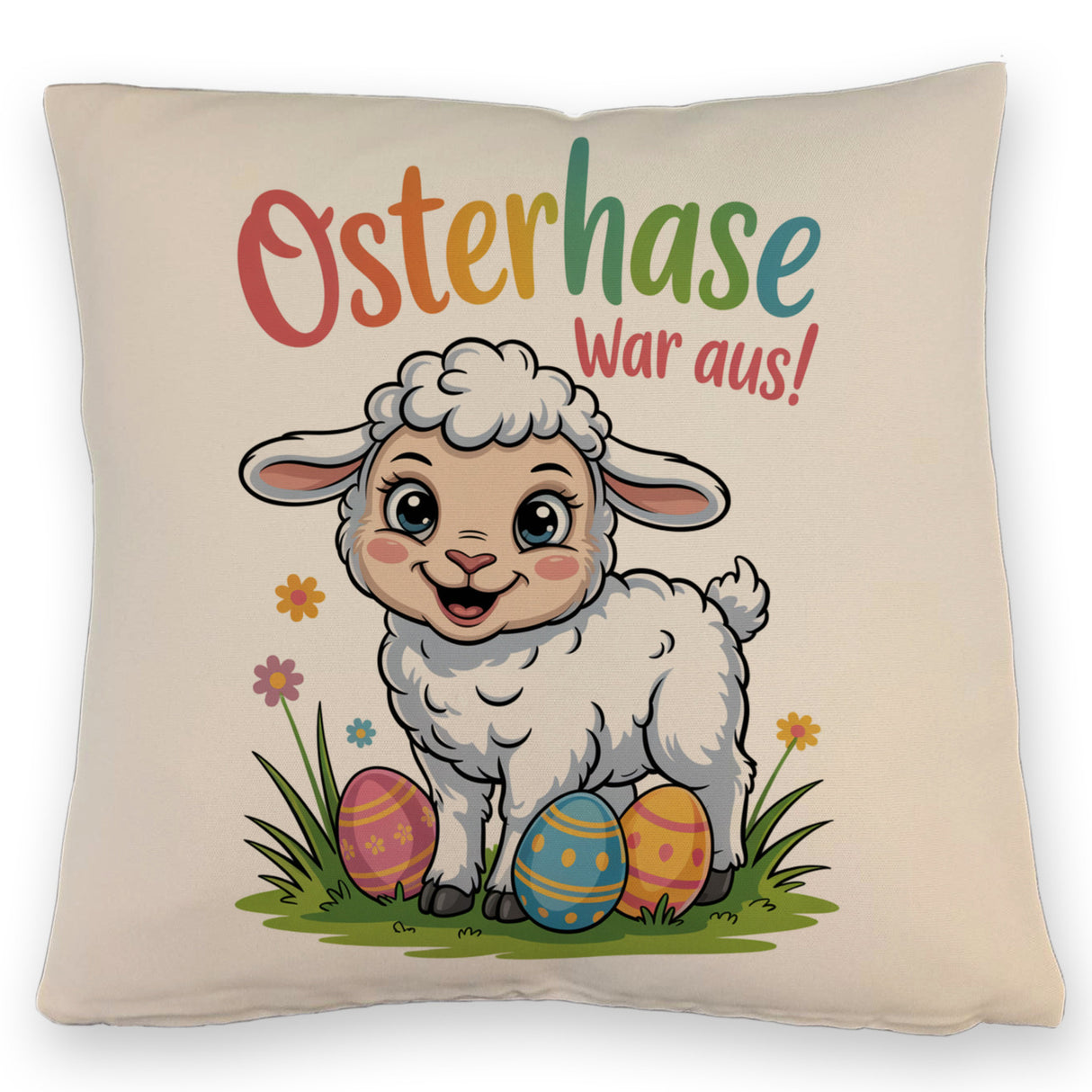 Osterlamm Kissen - Osterhase war aus