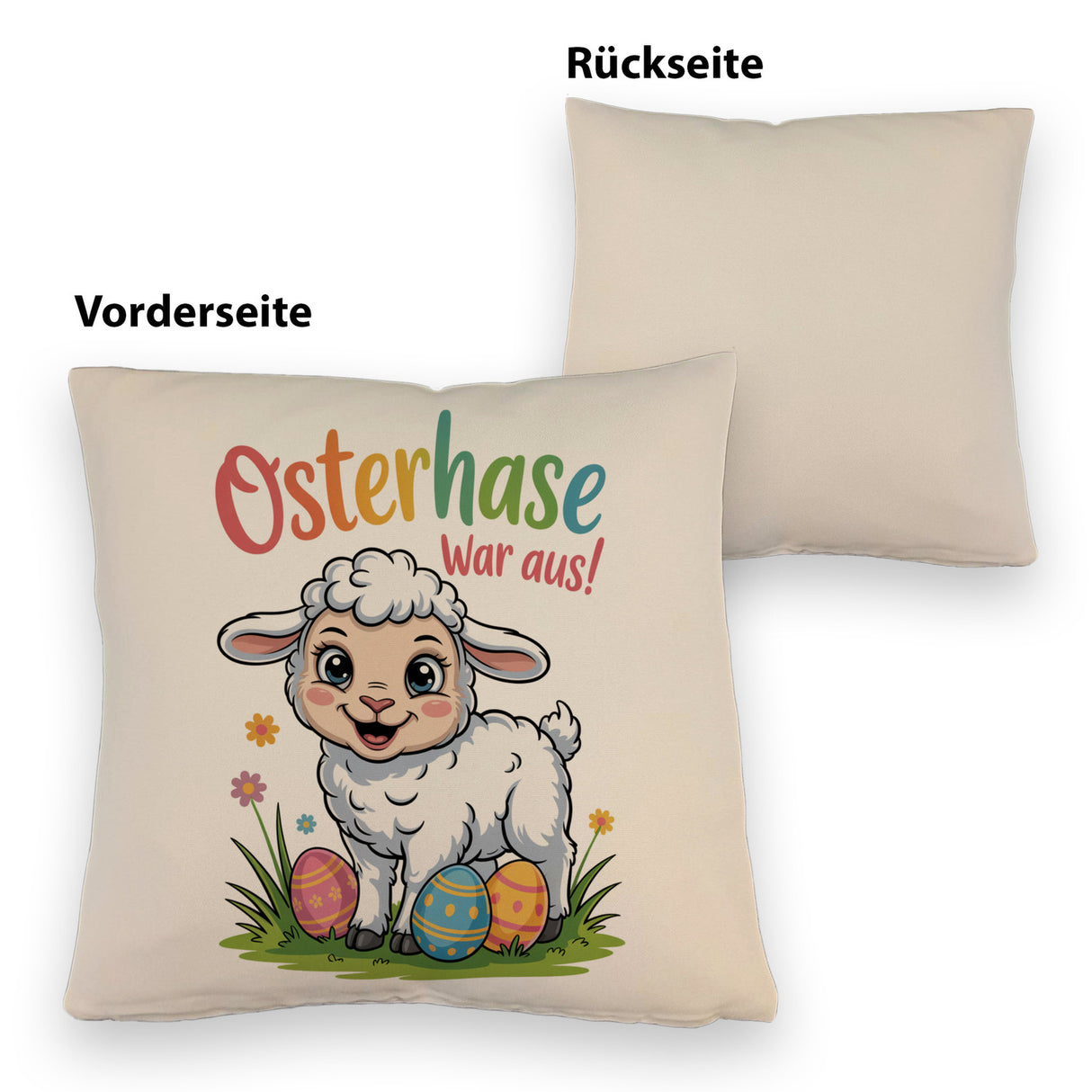 Osterlamm Kissen - Osterhase war aus