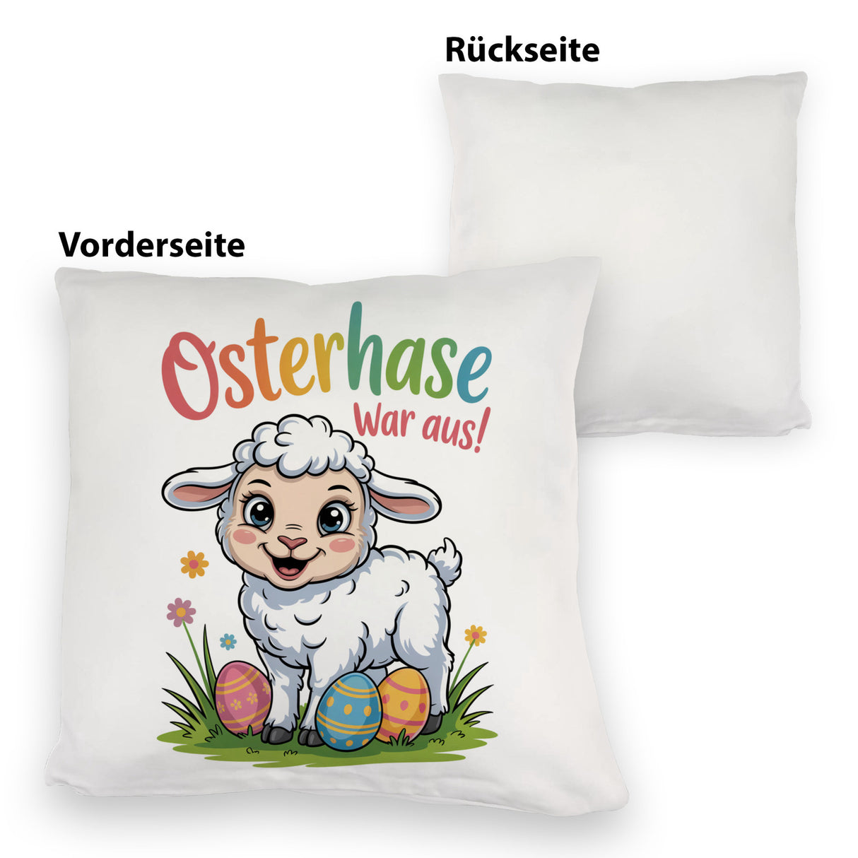 Osterlamm Kissen - Osterhase war aus