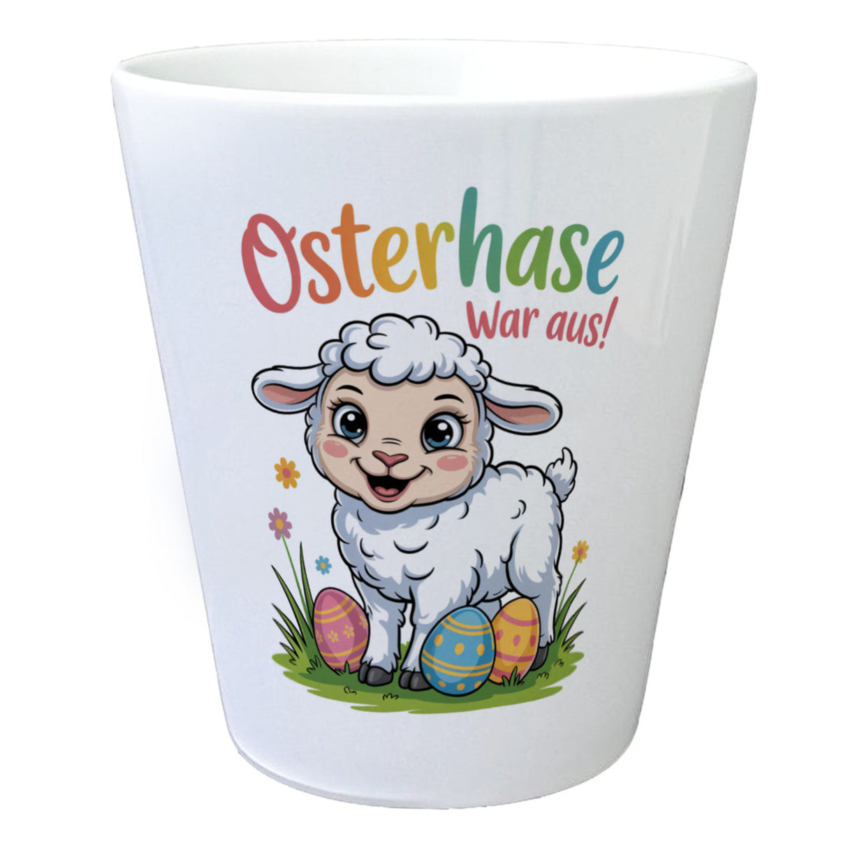 Osterlamm Blumentopf - Osterhase war aus