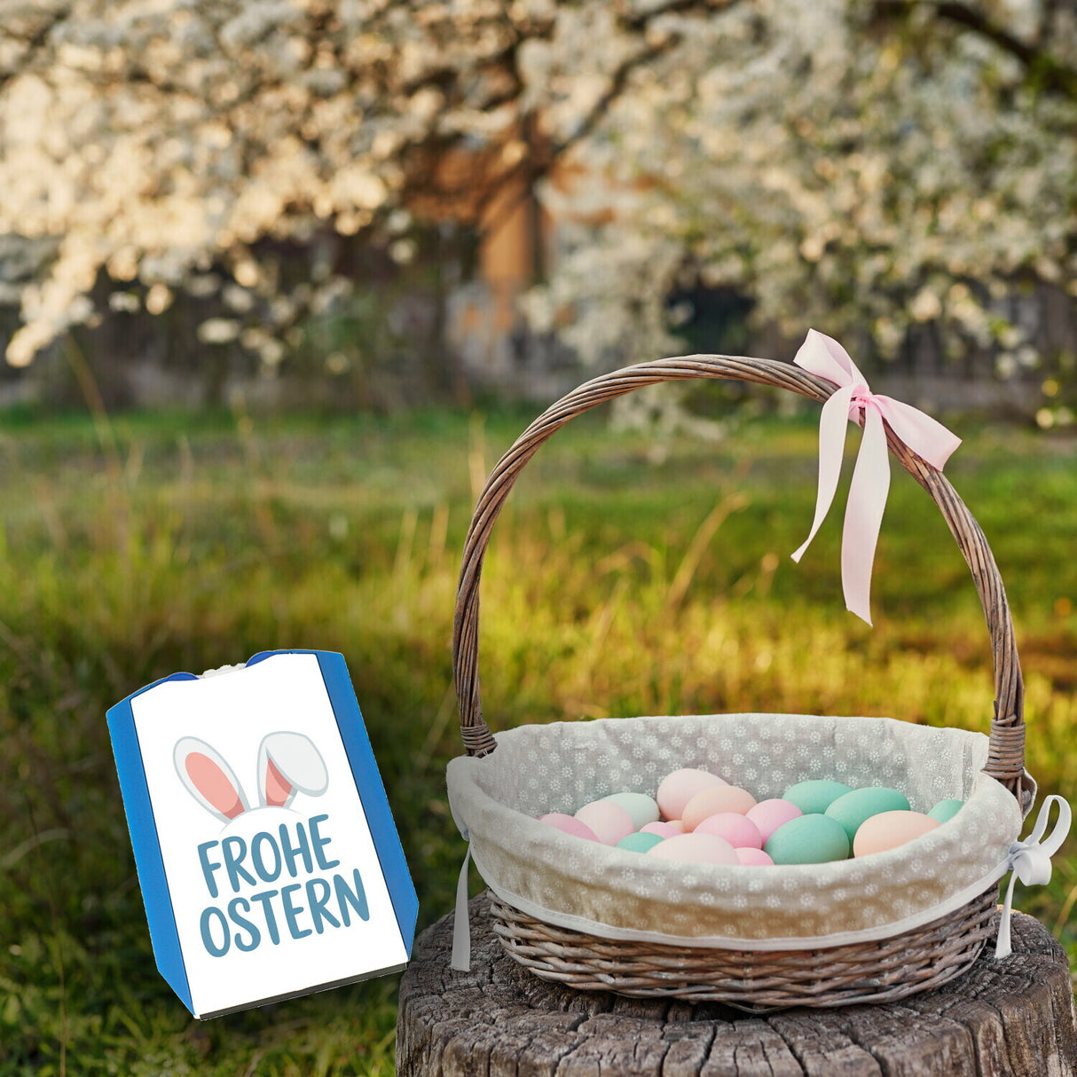 Frohe Ostern Parkscheibe mit niedlichen Hasenohren