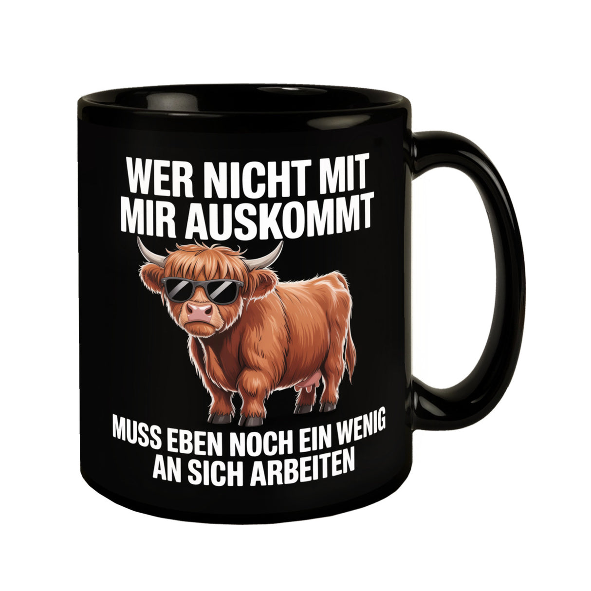 Hochlandrind Tasse - du musst an dir arbeiten