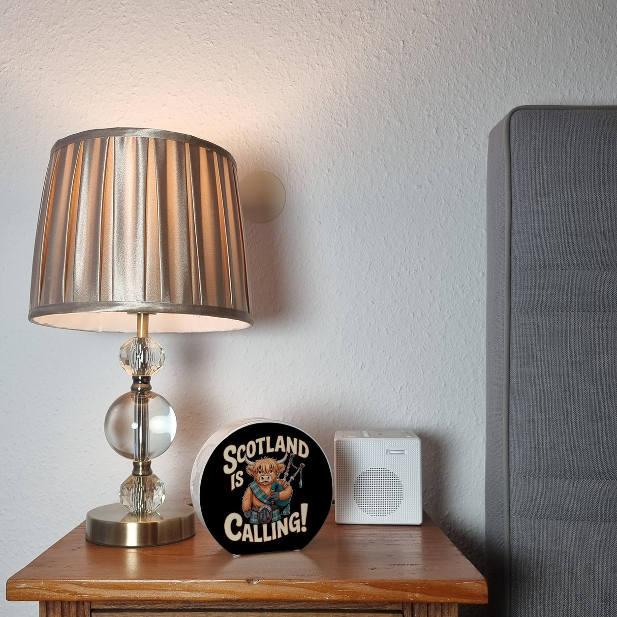 Scotland is calling! Spardose mit Highland-Kuh-Motiv