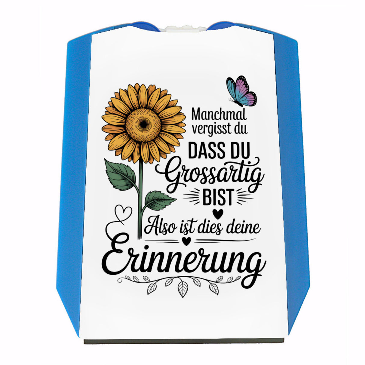 Du bist grossartig Parkscheibe mit Sonnenblume