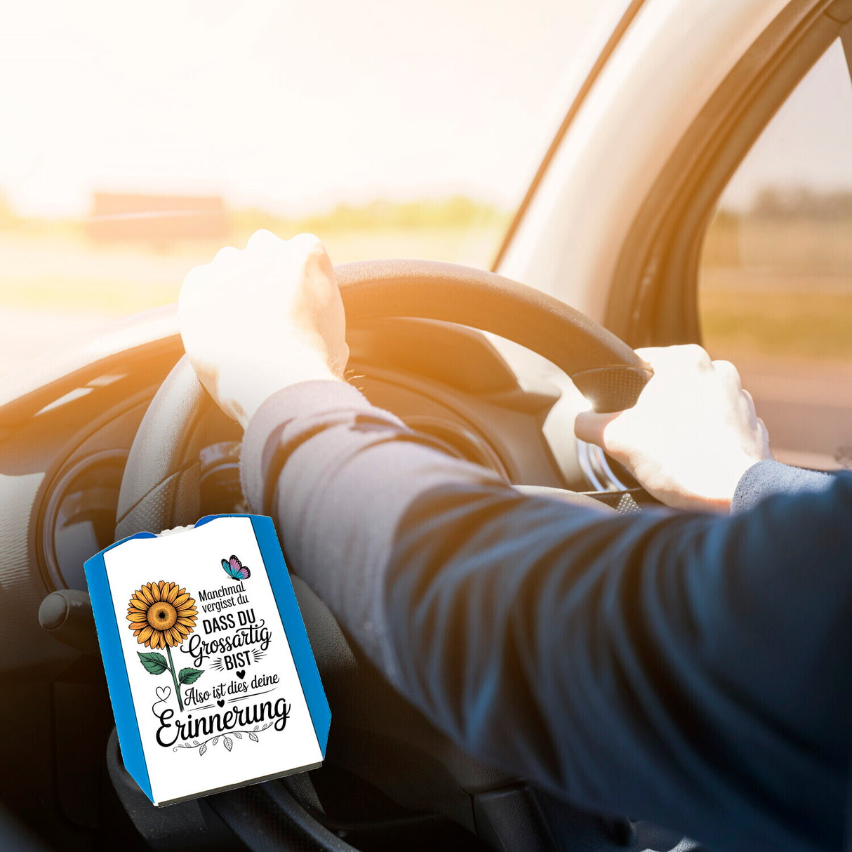 Du bist grossartig Parkscheibe mit Sonnenblume