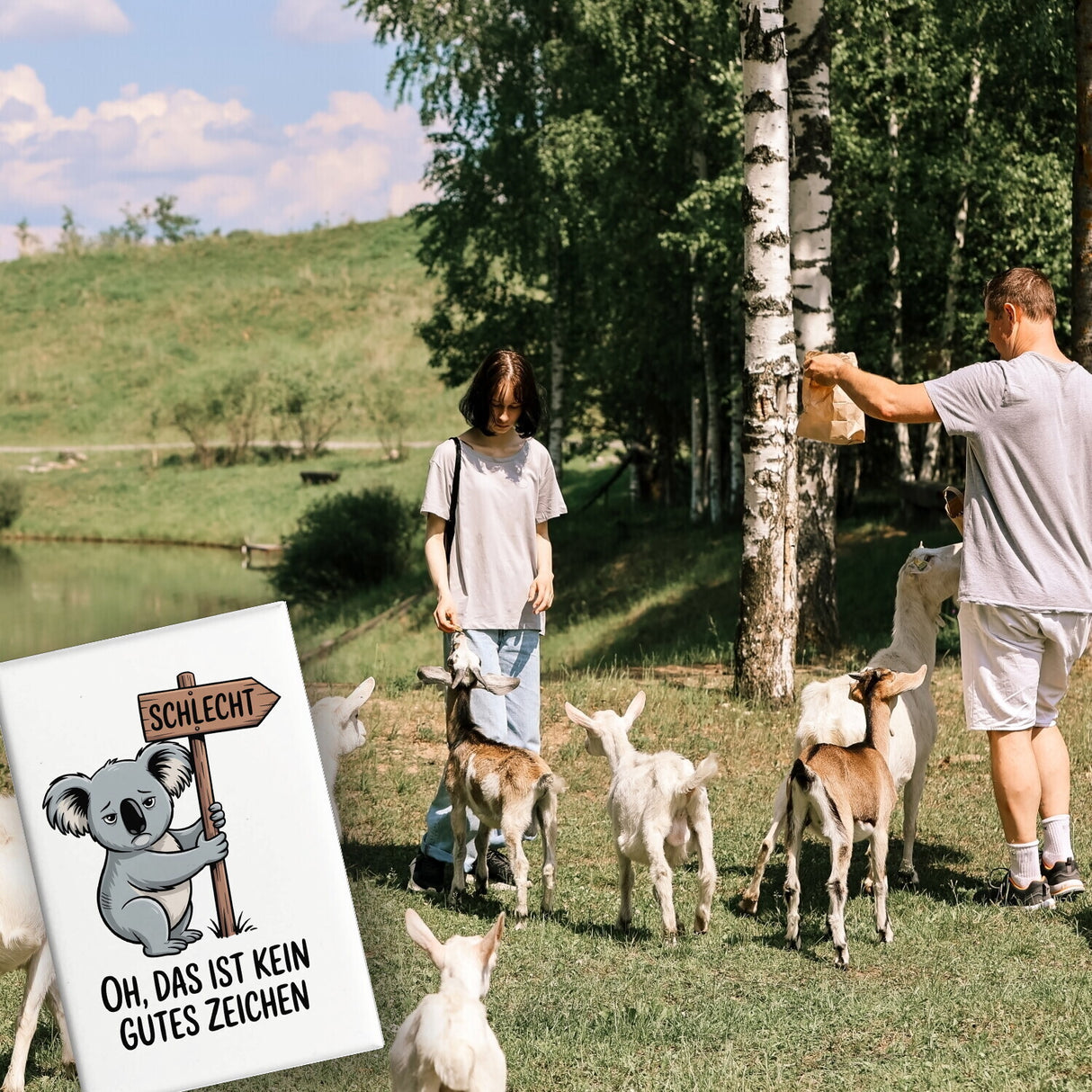 Melancholischer Koala Souvenir Souvenir Magnet - kein gutes Zeichen