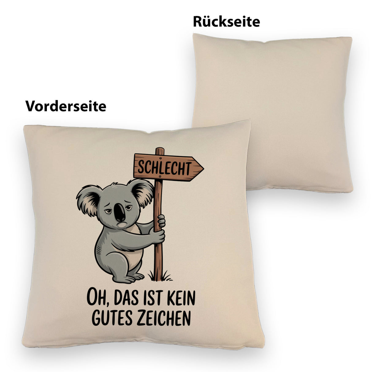 Melancholischer Koala Kissen - kein gutes Zeichen