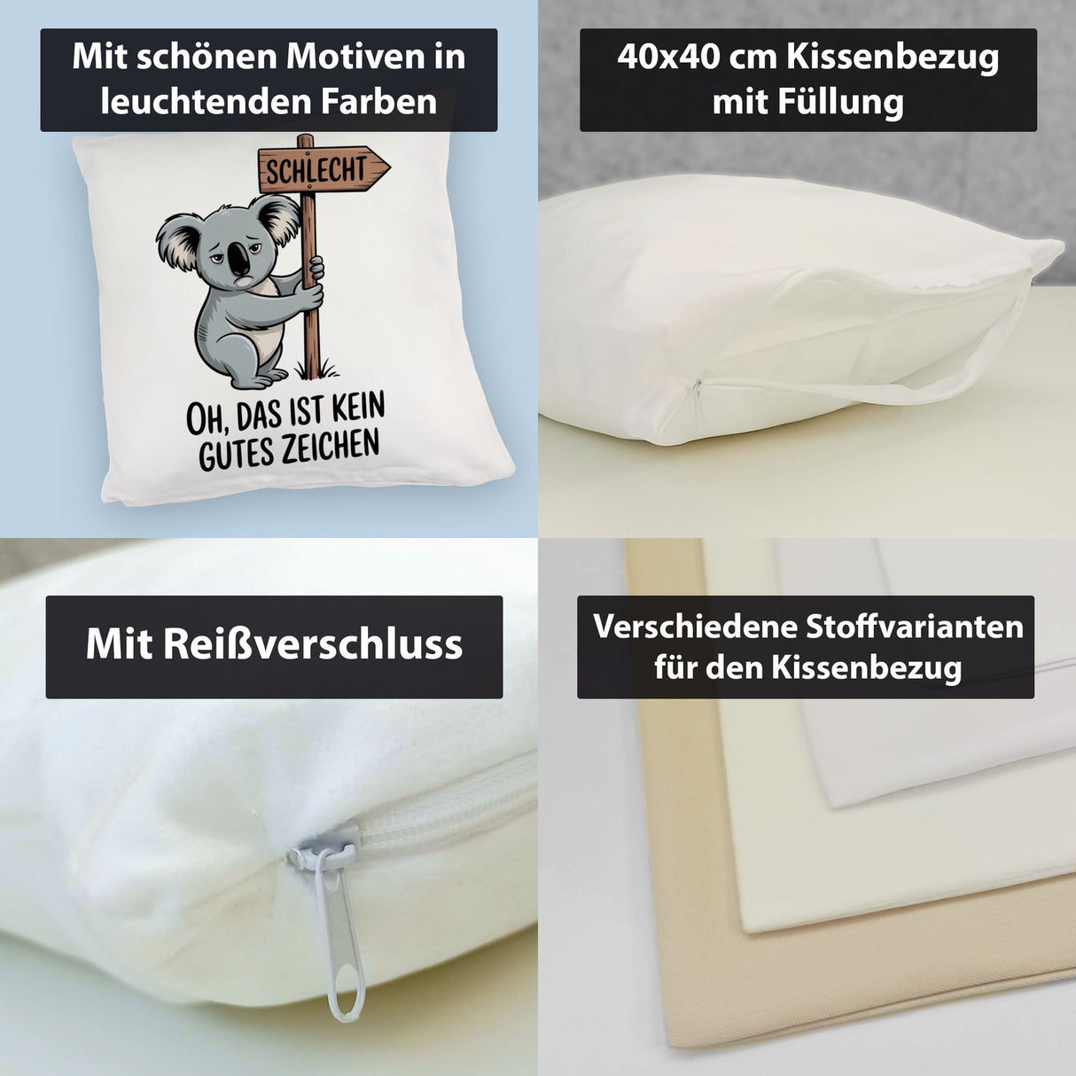 Melancholischer Koala Kissen - kein gutes Zeichen