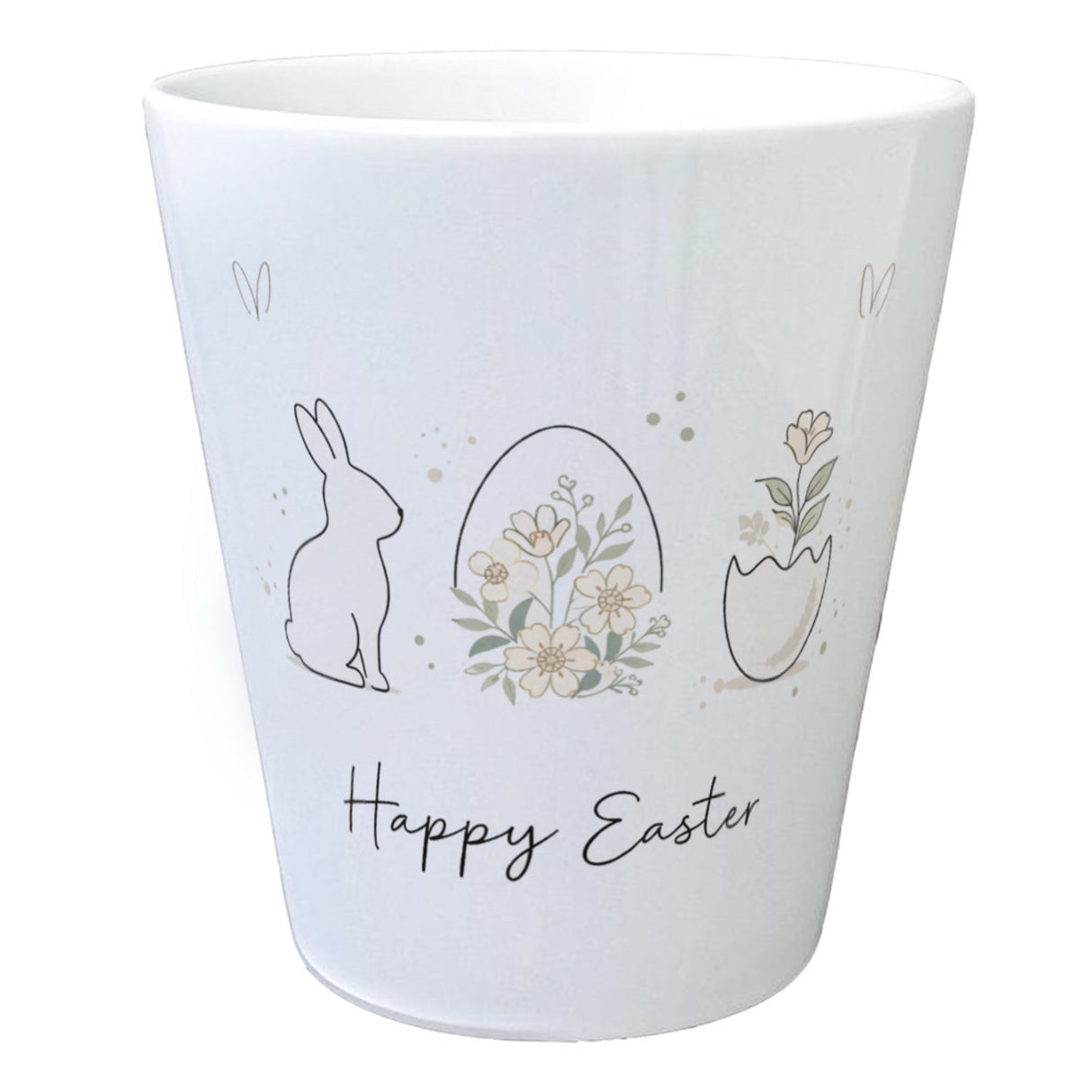 Happy Easter Blumentopf mit Hase Ei Design