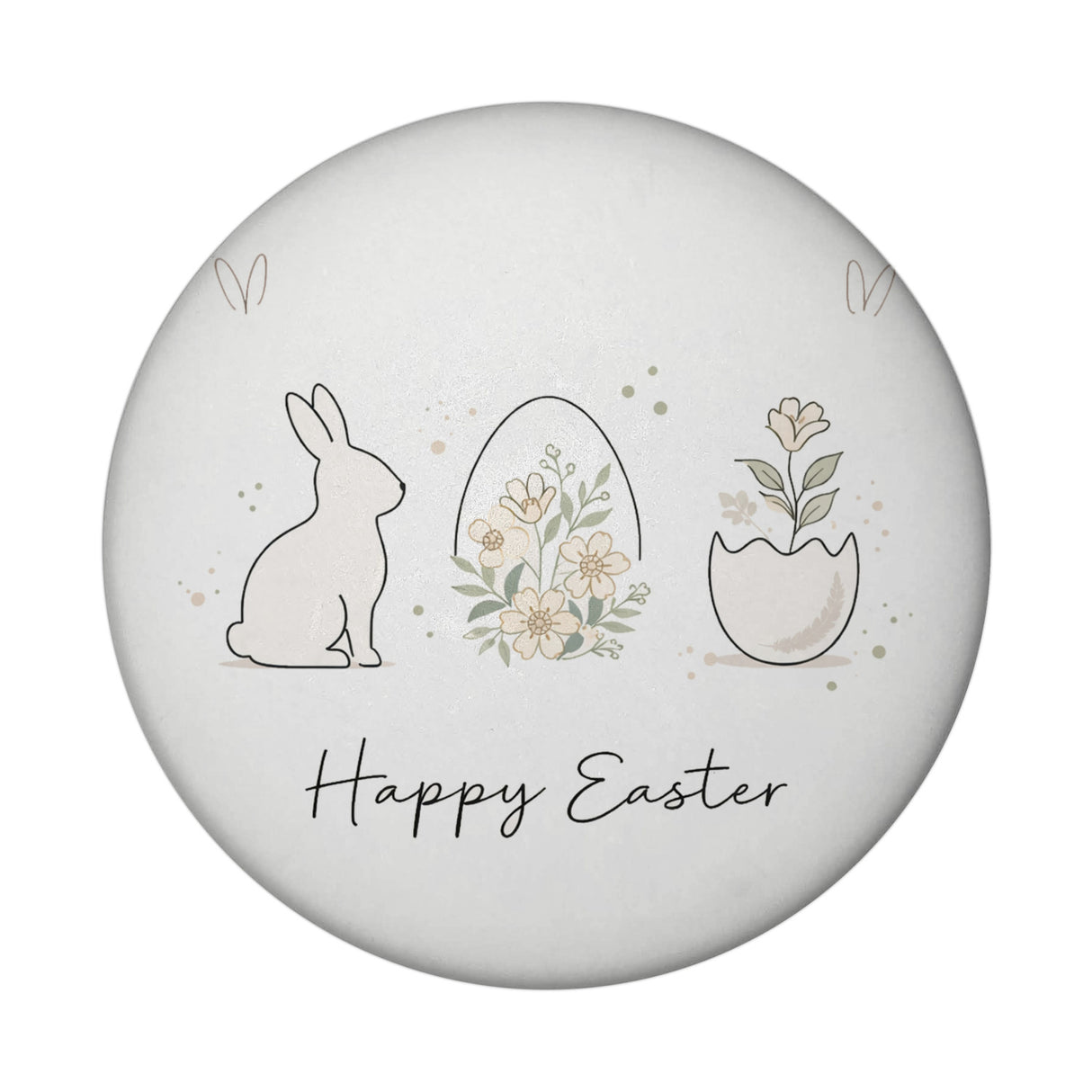 Happy Easter Magnet mit Hase Ei Design