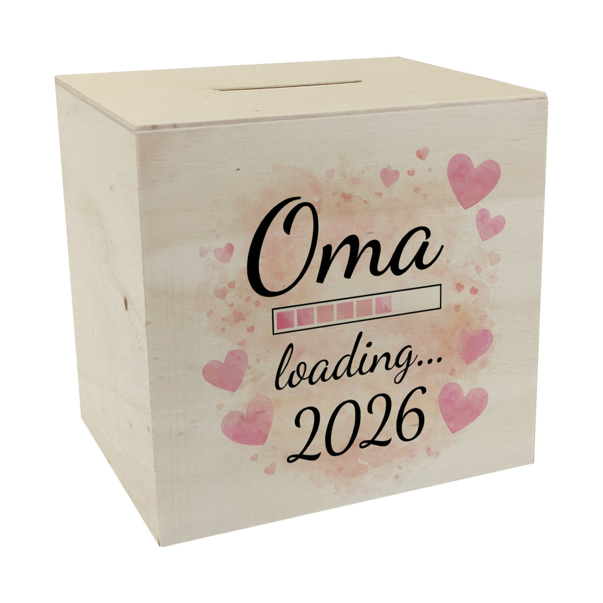 Rosa Herzen Oma loading Spardose 2026