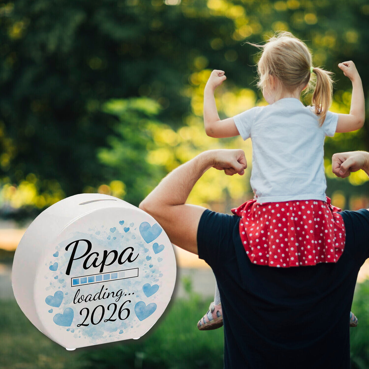 Papa loading... 2026 Spardose für werdende Väter