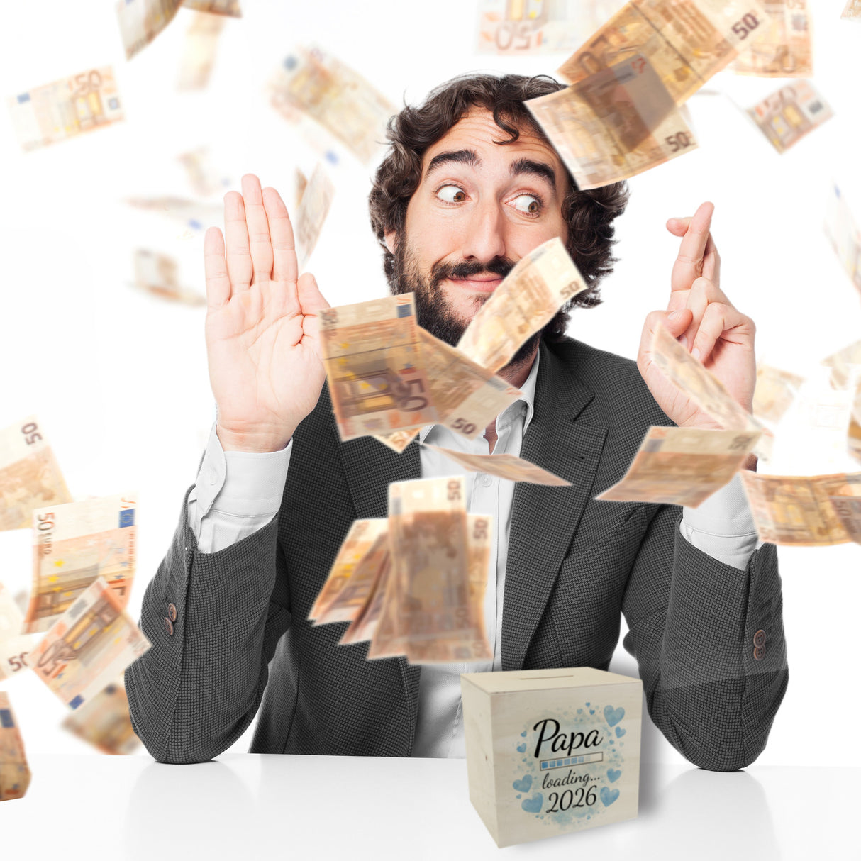 Papa loading... 2026 Spardose für werdende Väter
