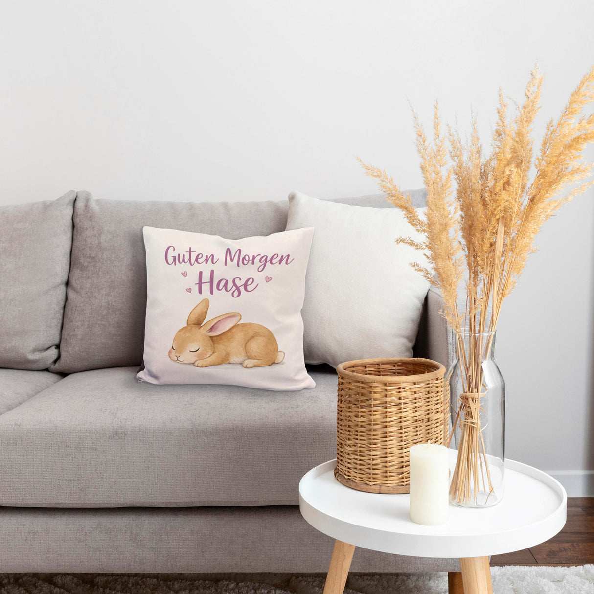 Schlafender Hase Guten Morgen Kissen