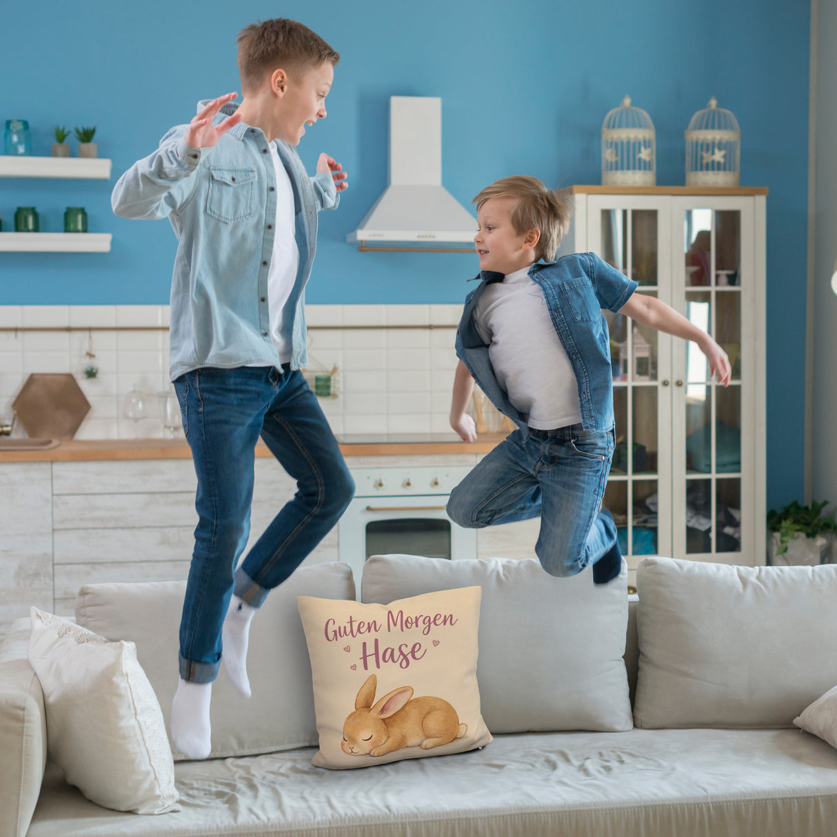 Schlafender Hase Guten Morgen Kissen