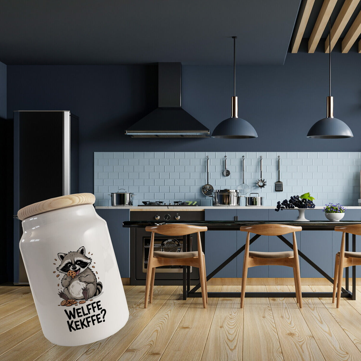 Verfressener Waschbär - Welffe Kekffe Keksdose