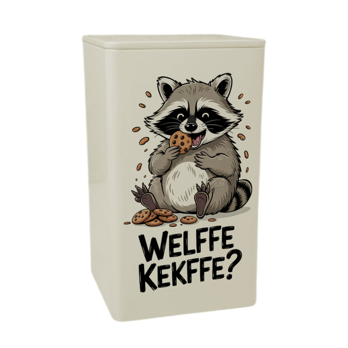 Verfressener Waschbär - Welffe Kekffe Dose 900ml