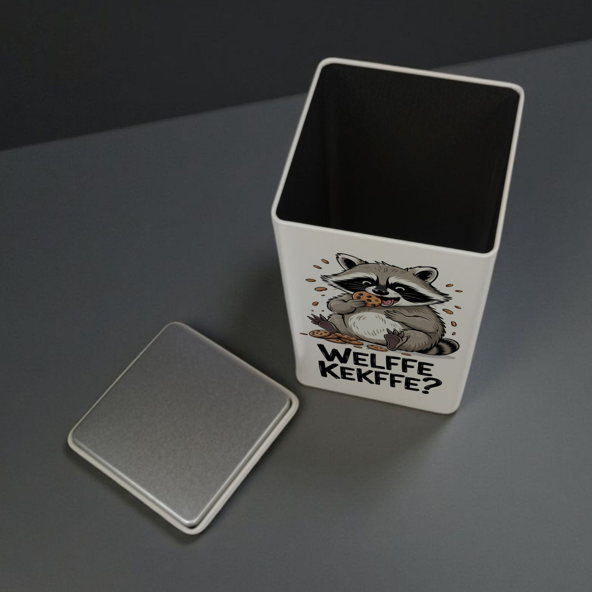 Verfressener Waschbär - Welffe Kekffe Dose 900ml