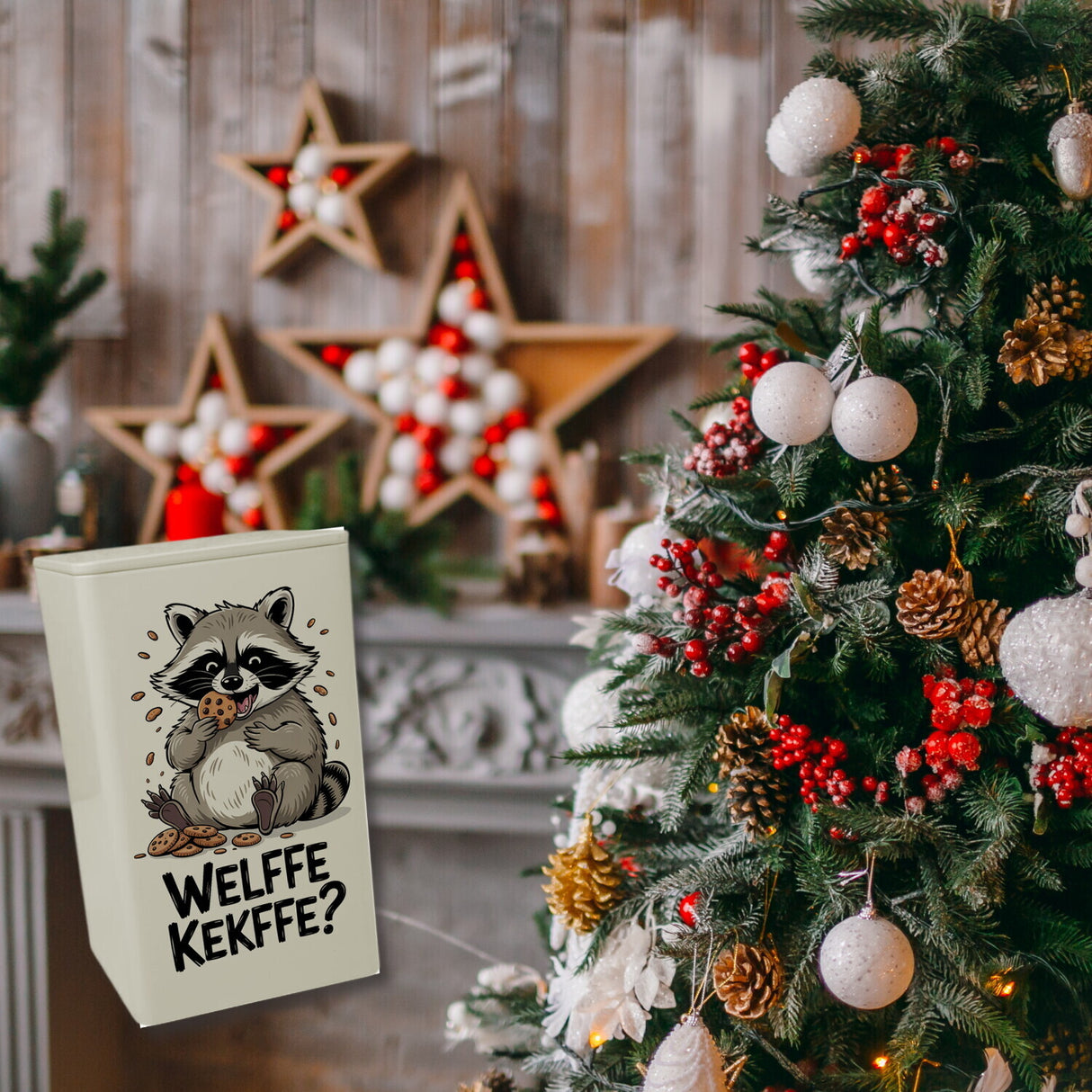 Verfressener Waschbär - Welffe Kekffe Dose 900ml