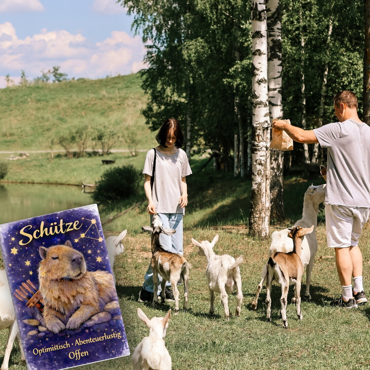 Schütze Sternzeichen Cabybara Souvenir Magnet für Astrologie Fans