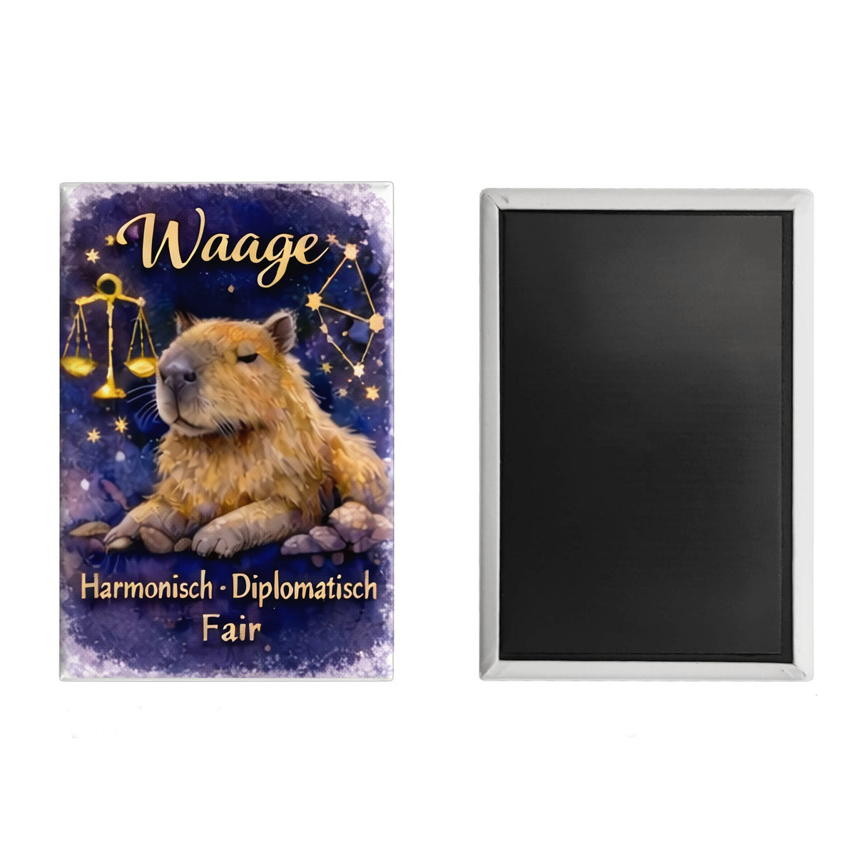 Waage Sternzeichen Cabybara Souvenir Magnet für Astrologie Fans