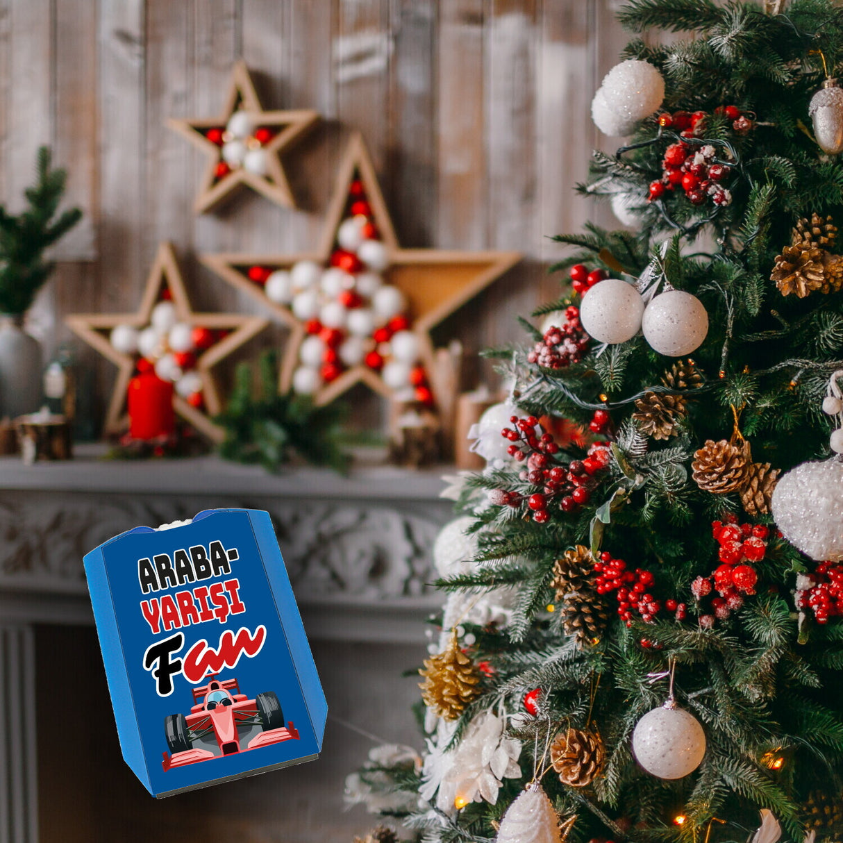 Sportwagen Parkscheibe mit Spruch: Araba Yarisi Fan