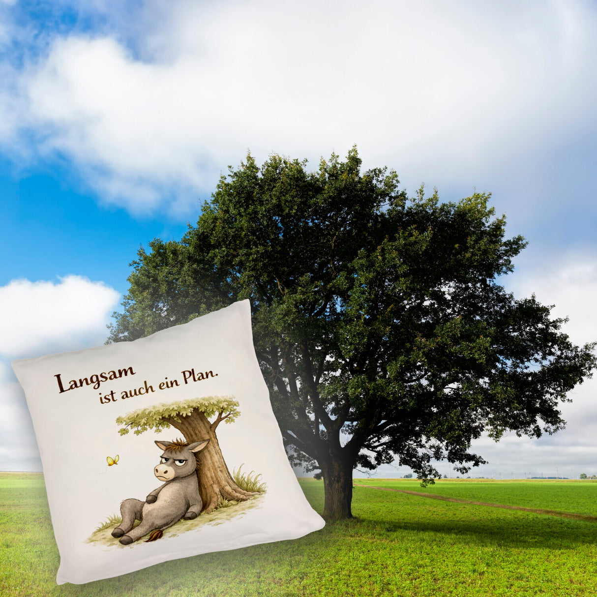 Eddi Esel Unter Baum Kissen Langsam ist auch ein Plan