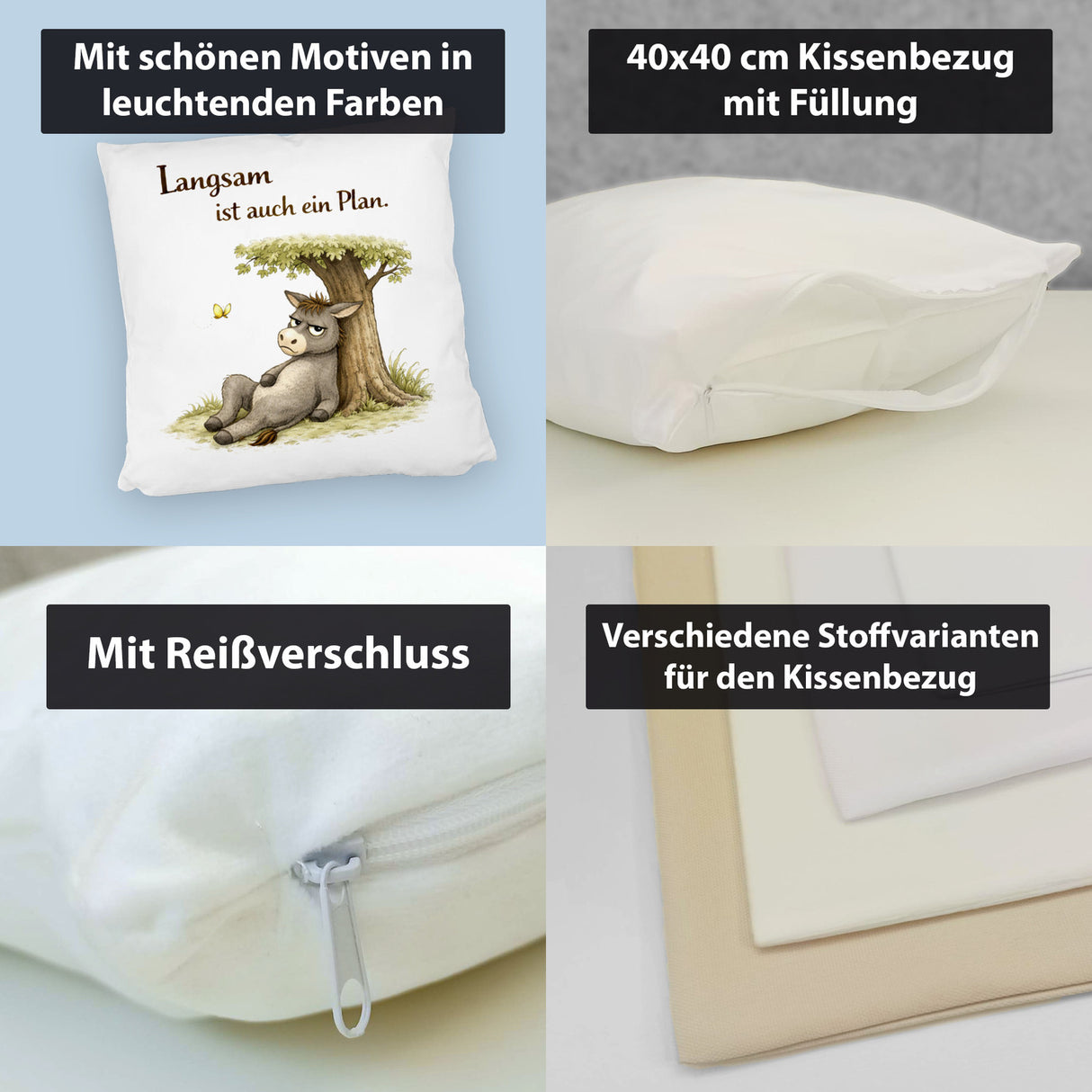 Eddi Esel Unter Baum Kissen Langsam ist auch ein Plan