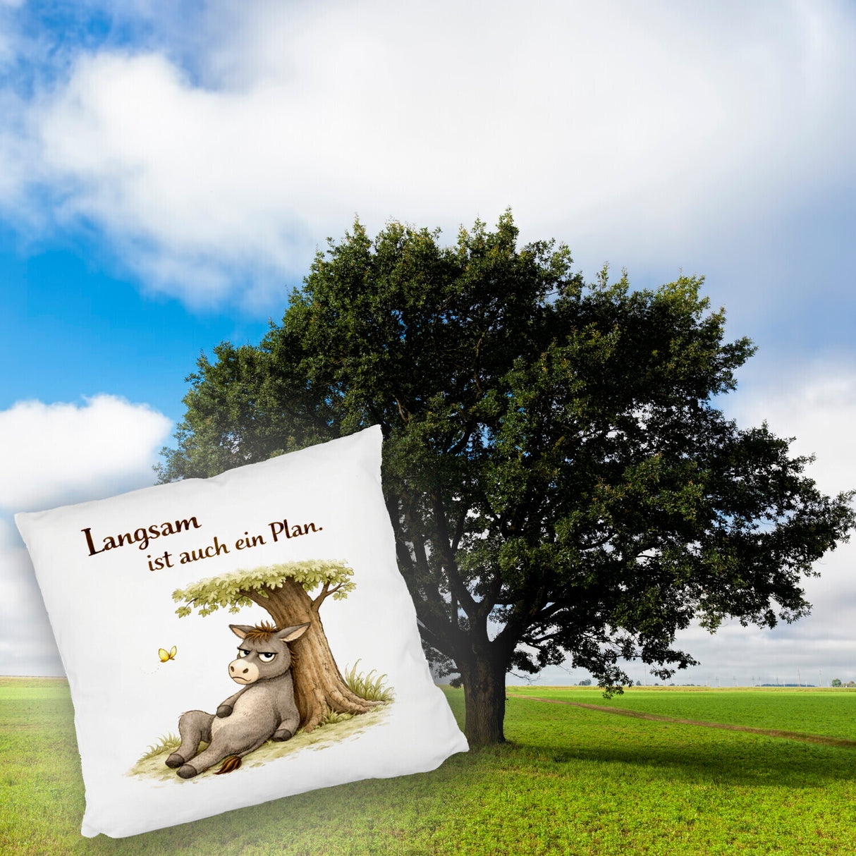 Eddi Esel Unter Baum Kissen Langsam ist auch ein Plan