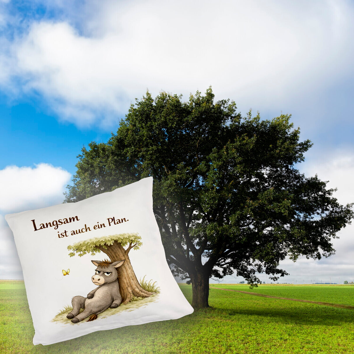 Eddi Esel Unter Baum Kissen Langsam ist auch ein Plan