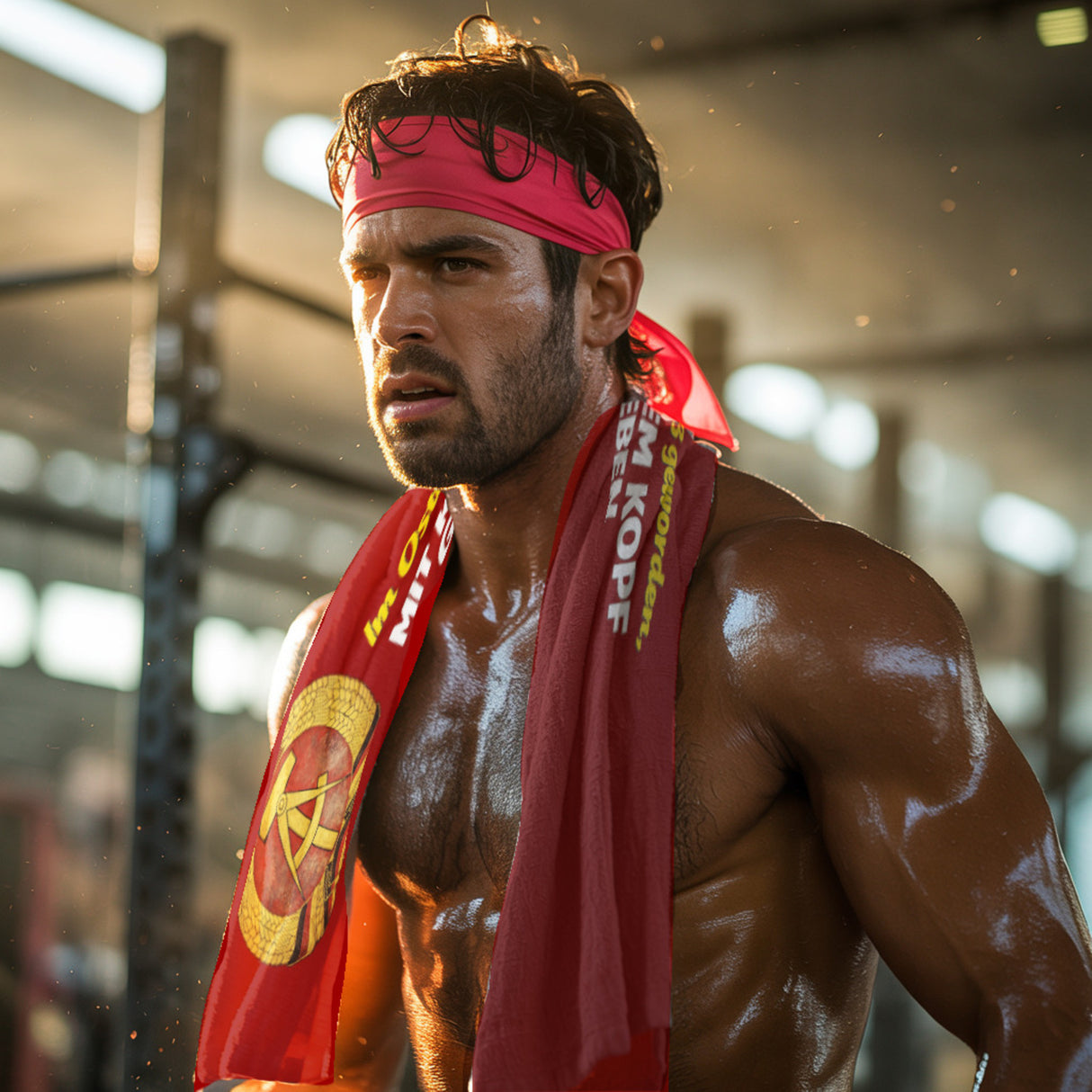 DDR-Logo Ost-Stolz Eishandtuch - Im Osten groß geworden