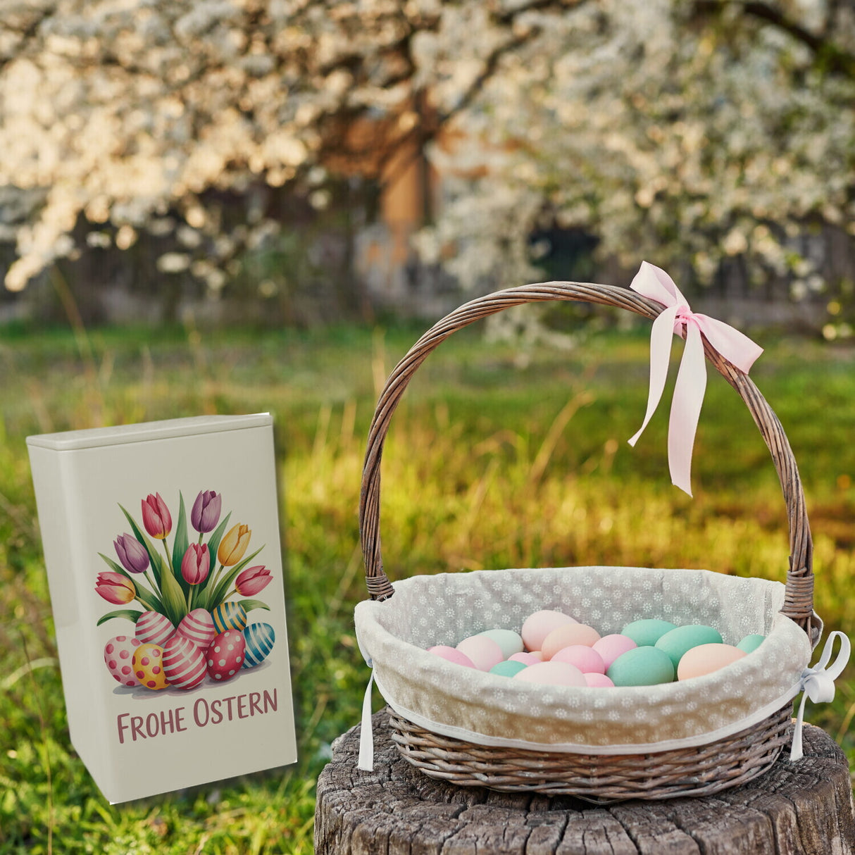 Tulpen und Ostereier Frohe Ostern Dose 900ml