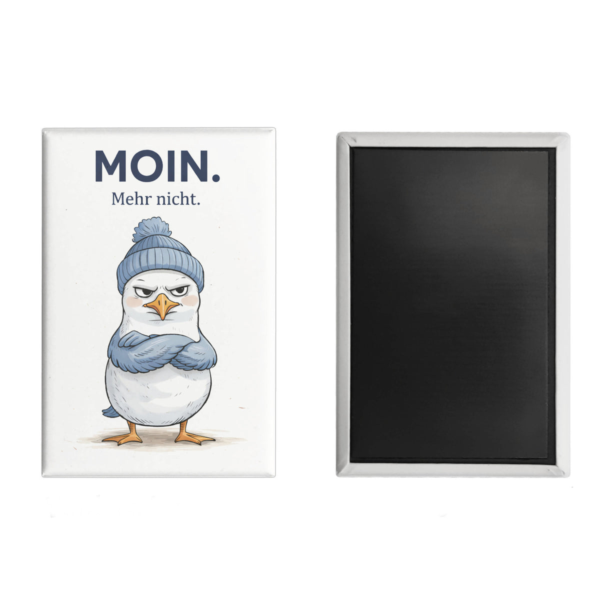 Manfred die Möwe Moin mehr nicht Souvenir Magnet für Küstenfans