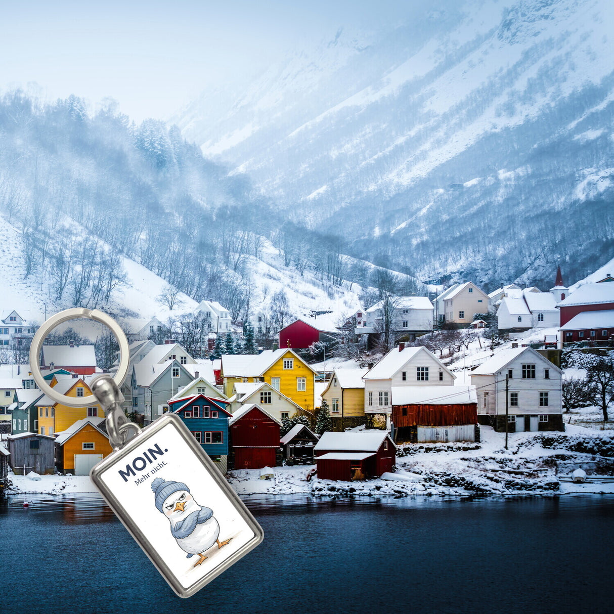 Manfred die Möwe Moin mehr nicht Schlüsselanhänger für Küstenfans