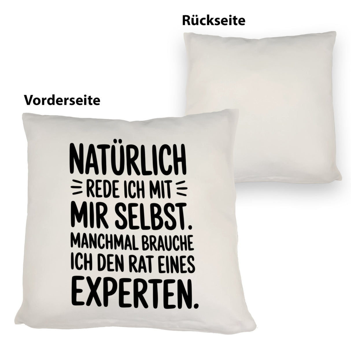Expertengespräch Kissen mit Selbstironie