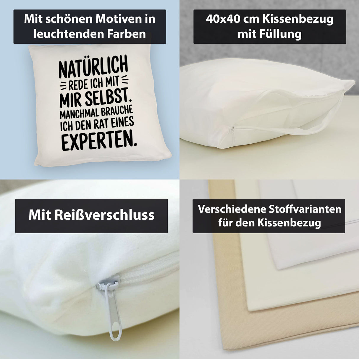 Expertengespräch Kissen mit Selbstironie