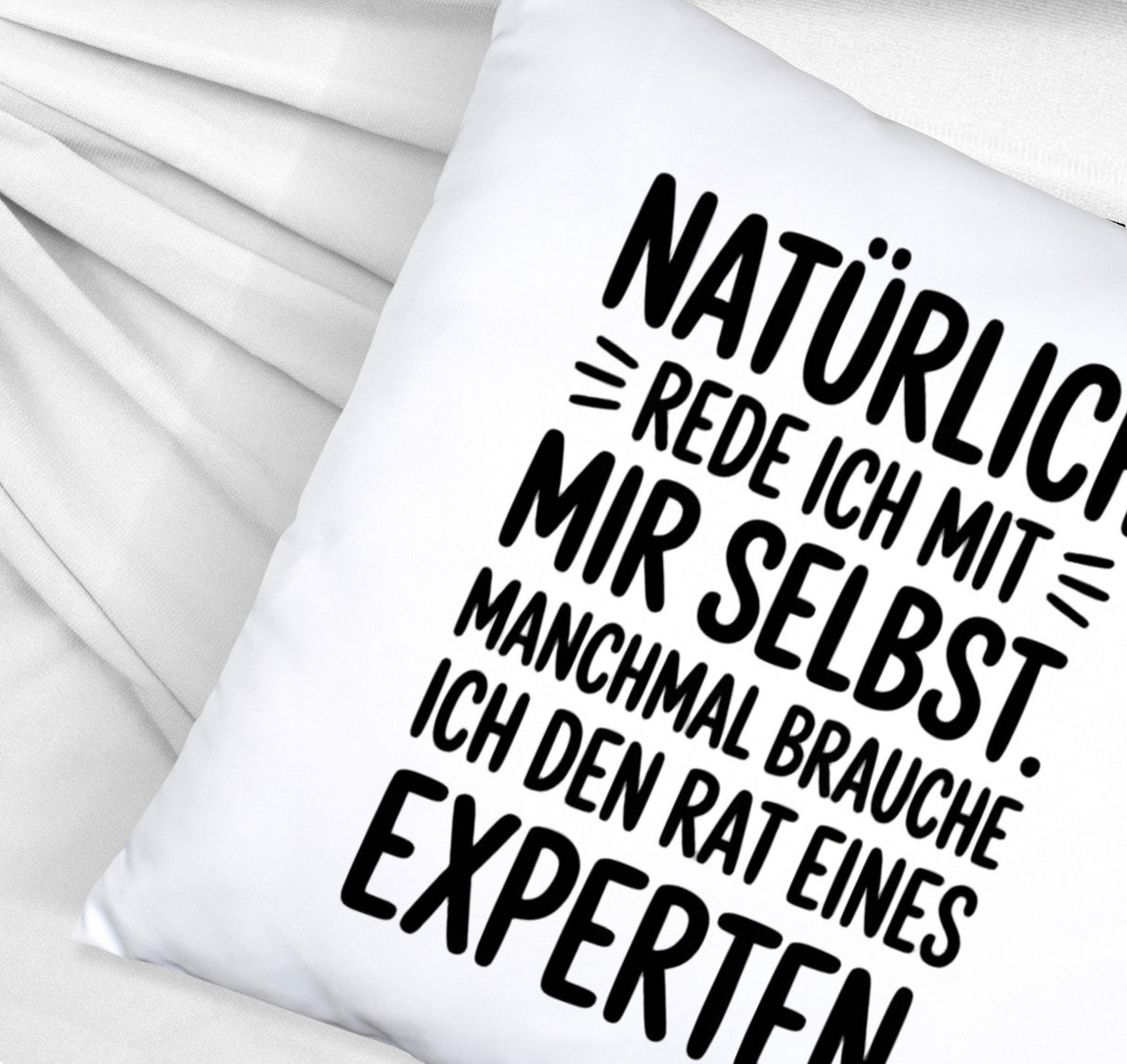 Expertengespräch Kissen mit Selbstironie