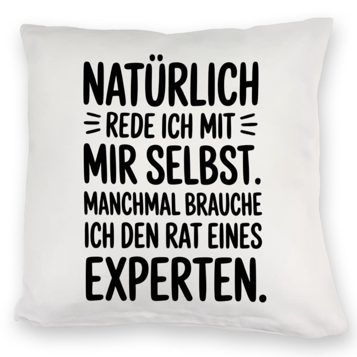 Expertengespräch Kissen mit Selbstironie